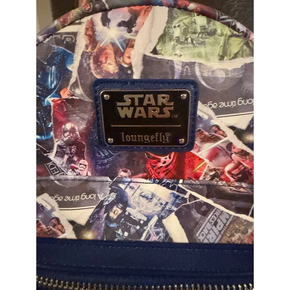 Loungefly Star Wars Original Trilogy Movie Poster Collage Mini Backpack‎ Blue